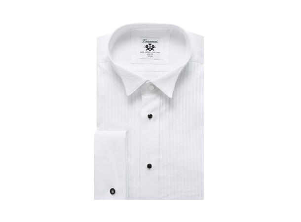 387-B Tux Slim White M Smoking skjorte