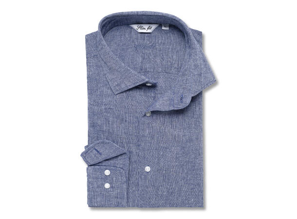 1123-L Mod Blue L Long Sleeve LINEN