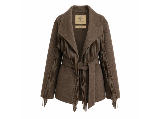 26AW01026 DT Dark Brown S/M Ladie's Wool Coat
