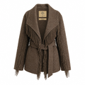 26AW01026 DT Dark Brown S/M Ladie's Wool Coat