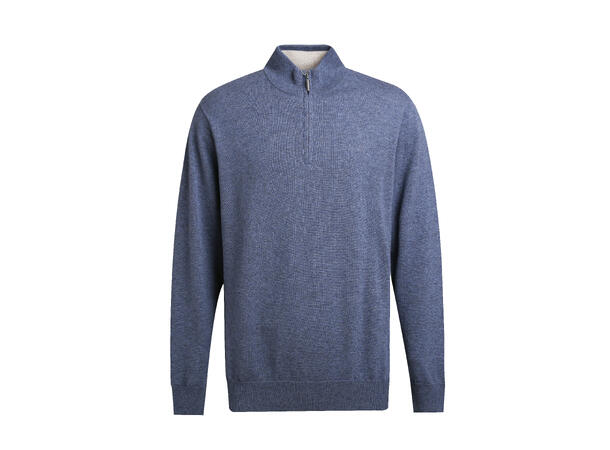 26SS00958 Half Zip Blue L Men's Merino Sweater