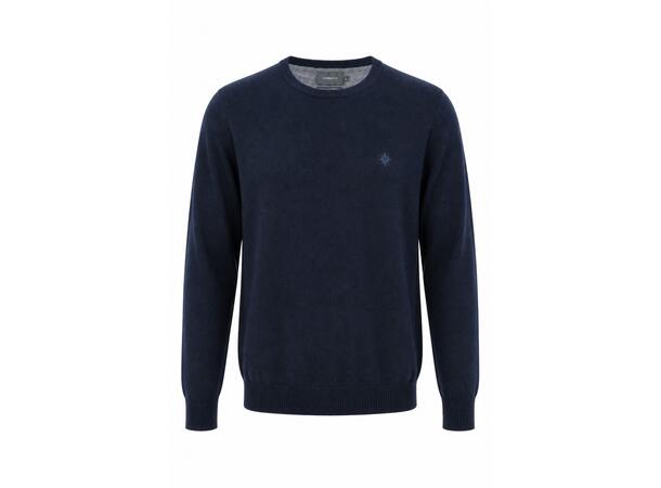 YTT07740 Navy L Men's Cashmere Crew Neck Sweater