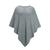 YTT07017 Dark Grey One size Lady's Poncho 
