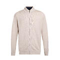 26SS00959 Full Zip Sand S Men's Merino Sweater