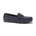 WFR312Q01 Navy 38 Ladie's Loafer, leather