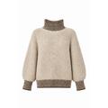 YTT07018 Sand S/M Ladie's Knitted Sweater