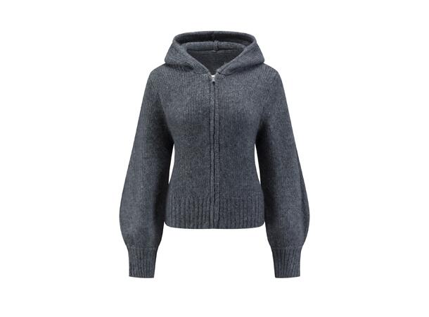 YTT07084 VN Dark Grey S/M Ladie's Alpace Hooded Sweater