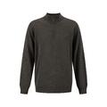 YTT07308 VN Zip Brown XL Men's Merino Wool Sweater