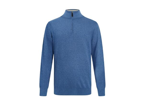 YTT07465 Half Zip Blue L Men's Half Zip Sweater