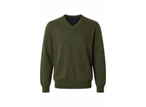 YTT07739 Moss L Men's Cashmere V-Neck Sweater