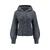 YTT07084 VN Dark Grey S/M Ladie's Alpace Hooded Sweater 
