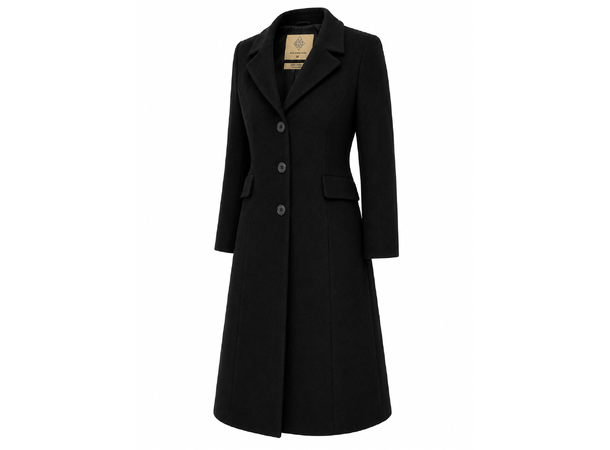 26AW01030 DT Black S Ladie's Wool Coat