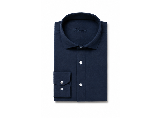 26VA120 Dark Blue M Men's Long Sleeve Slim Fit Shirt