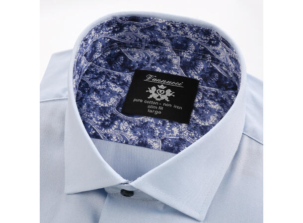 3010 SS Mod Baby Blue L Short Sleeve Non-Iron Shirt