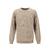 YTT07307 VN R-Neck Sand L Men's Merino Wool Sweater 