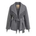 26AW01026 DT Grey M/L Ladie's Wool Coat