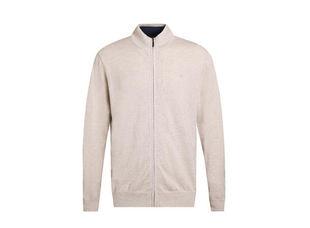 26SS00959 Full Zip Sand L Men's Merino Sweater