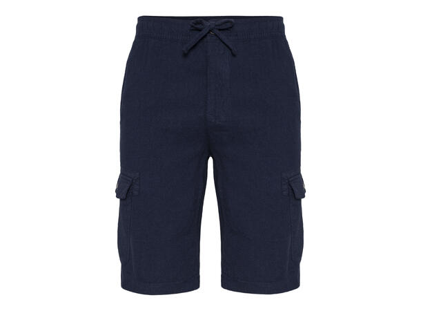 Cargo Shorts Navy M Men's LINEN Cargo Shorts