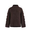 YTT07038 Dark Brown Onesize Ladie's Sweater