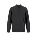 YTT07308 VN Zip Charcoal XL Men's Merino Wool Sweater