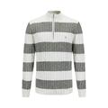 YTT07493 Green S Men's Half Zip Sweater