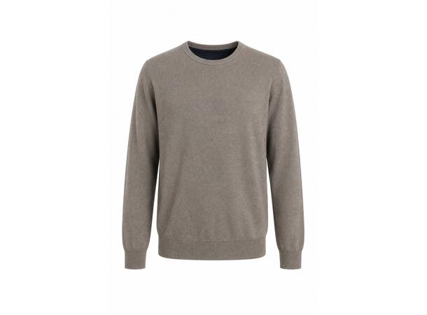 YTT07699 Brown M Men's Cashmere Crew Neck Sweater
