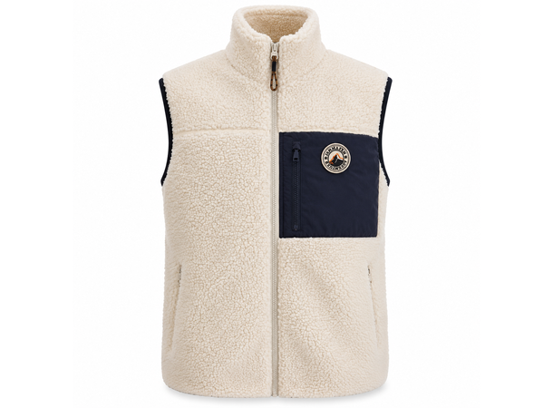 26AW00999 JM Beige L Men's Fleece Vest