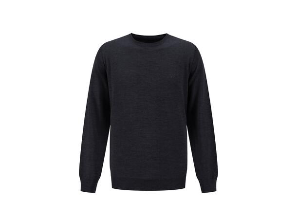 YTT07307 VN R-Neck Navy S Men's Merino Wool Sweater