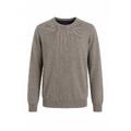YTT07699 Brown L Men's Cashmere Crew Neck Sweater