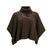 YTT07261 Dark Brown One size Ladie's Poncho 