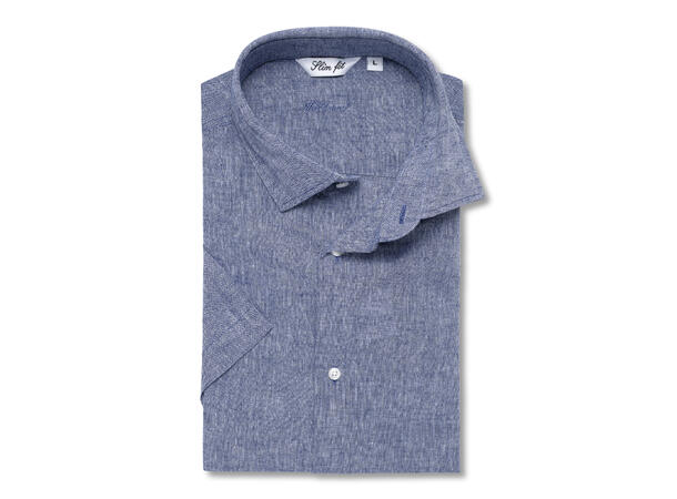 1123-S Mod Blue L LINEN - Short Sleeve