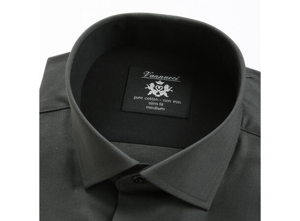 2145 Slim Dark Green L Non-Iron