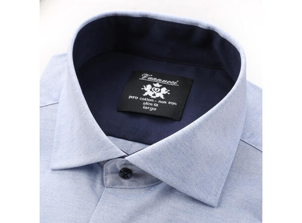 3144 Slim Light Blue L Non-Iron