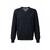 YTT07739 Navy L Men's Cashmere V-Neck Sweater 