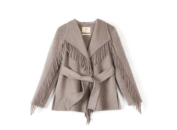26AW01026 DT Khaki M/L Ladie's Wool Coat