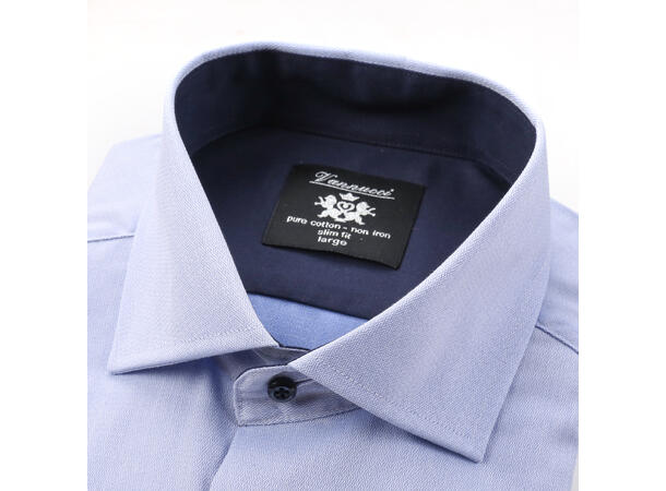 3137 Slim Light Blue L Non-Iron