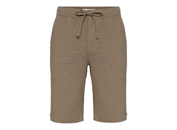 Chino Short Pant Brown L Men's LINEN Chino Short Pant