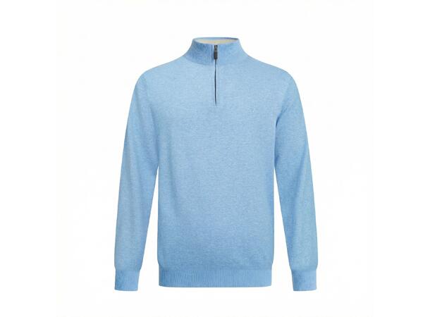 YTT07465 Half Zip Light Blue L Men's Half Zip Sweater