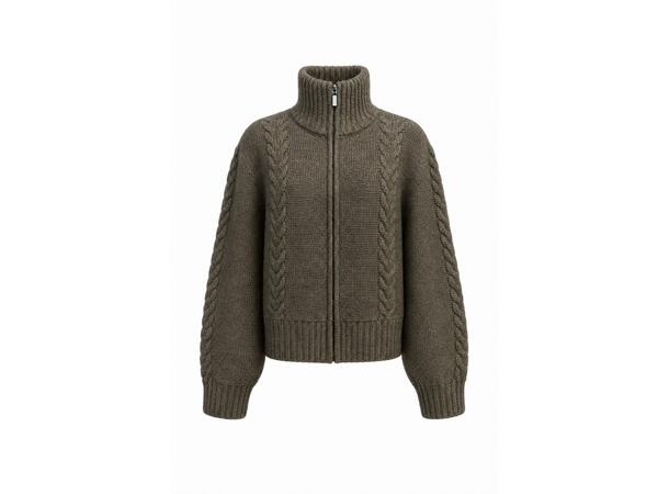 YTT07696 Coffee S/M Ladie's Knitted Sweater