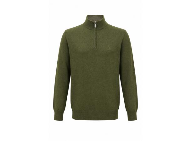 YTT07738 Moss L Men's Half Zip Cashmere Sweater
