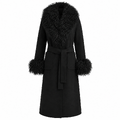 26AW00888 DT Black M/L Ladie's Wool Coat