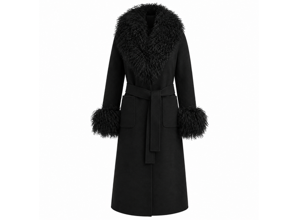 26AW00888 DT Black S/M Ladie's Wool Coat