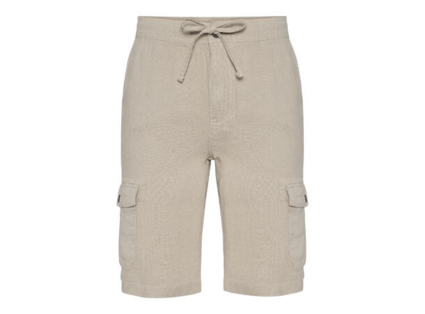 Cargo Shorts Sand L Men's LINEN Cargo Shorts
