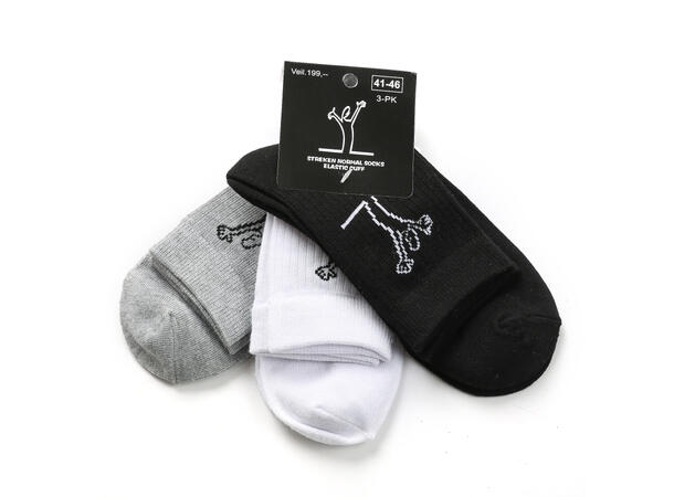 Streken Socks 3pk Normal 41-46 3PK, White/Black/Grey