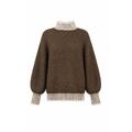 YTT07018 Brown S/M Ladie's Knitted Sweater