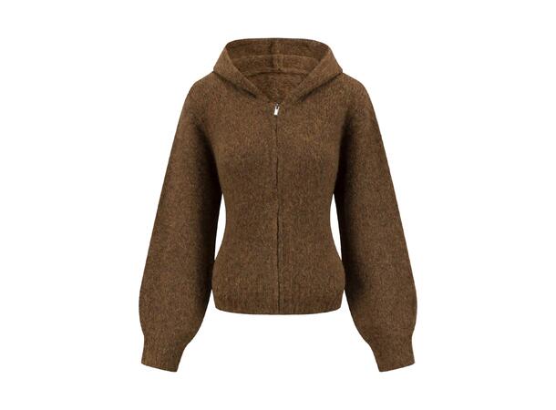 YTT07084 VN Camel S/M Ladie's Alpace Hooded Sweater