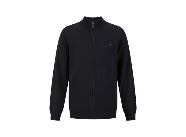 YTT07268 VN Full Zip Navy L Men's Merino Wool Sweater