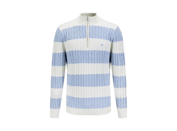 YTT07493 Blue M Men's Half Zip Sweater