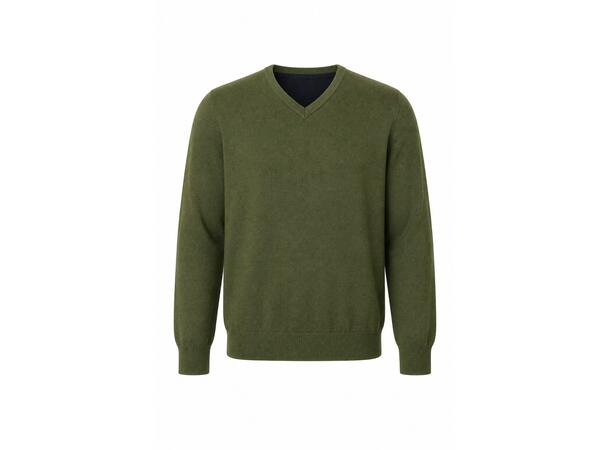 YTT07698 Moss M Men's Cashmere V-Neck Sweater