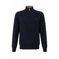 YTT07738 Navy L Men's Half Zip Cashmere Sweater